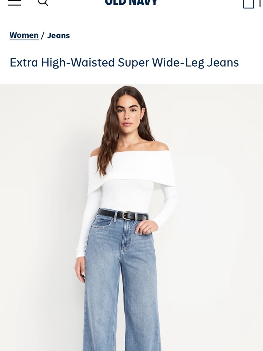 Old Navy Wide-Leg High-Rise Jeans in Light Blue Wash